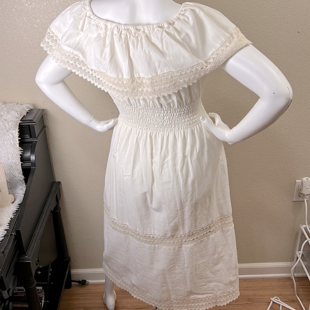 Mexican Embroidery Long Off Shoulders Dress NEW - Picture 5 of 8